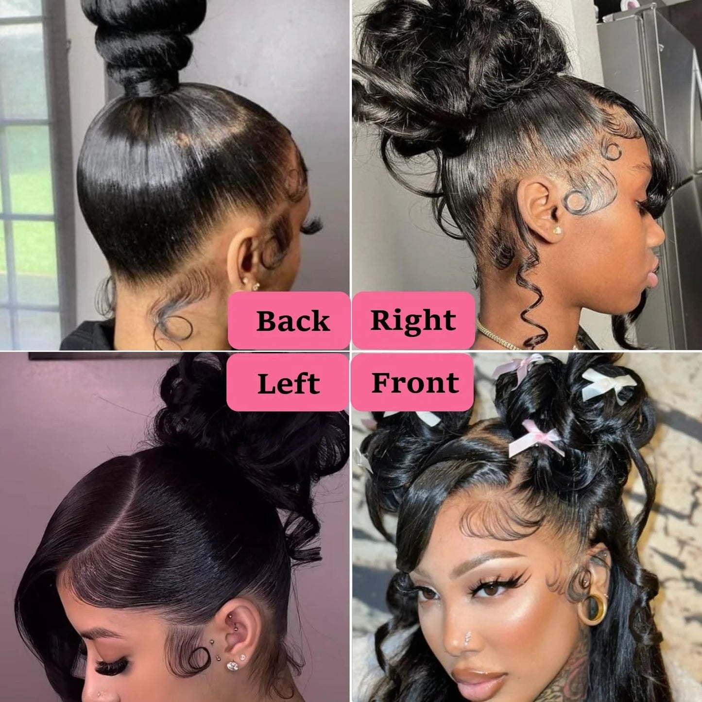 Perruque à cordon de serrage dissimulé, perruque frontale en dentelle 360, cheveux humains, densité 250, ondulée, perruque frontale en dentelle 360 pour femmes