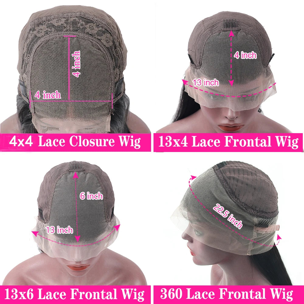Perruques frontales en dentelle transparente HD 13x6, lisses et effilées ; perruques frontales en dentelle 13x4, cheveux humains, perruques en cheveux humains de 91 cm (36 pouces)