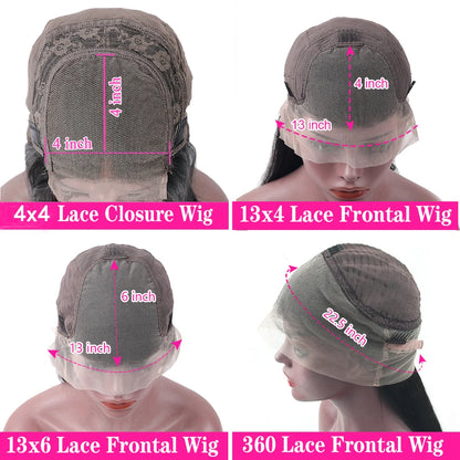 Perruques frontales en dentelle transparente HD 13x6, lisses et effilées ; perruques frontales en dentelle 13x4, cheveux humains, perruques en cheveux humains de 91 cm (36 pouces)