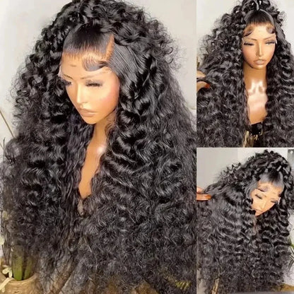 Perruque Lace Frontal  Deep wave, HD pré-épilée