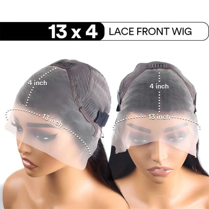 Perruque en cheveux humains, lisses noirs naturels avec lace frontale 360 transparente